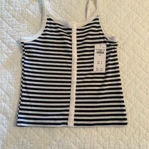 Abercrombie Kids Black and White Striped Tank Top